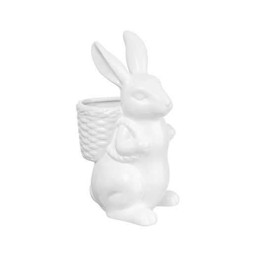 EASTER PORCELÁN NYÚL KOSÁRRAL, 24CM