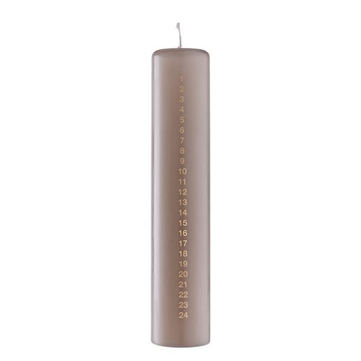 ADVENT ADVENTI SZÁMOS GYERTYA 25 CM, BARNA