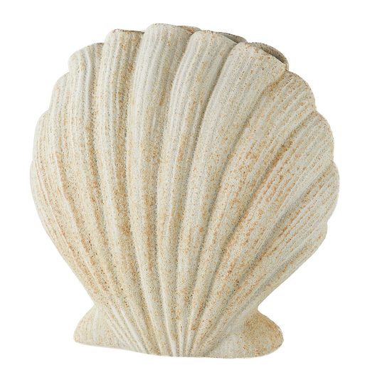 CORAL COAST KERÁMIA VÁZA KAGYLÓ 26 CM ,BÉZS