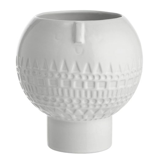 ARTIST KERÁMIA KASPÓ/VÁZA ARC MOTÍVUMMAL, FEHÉR 18CM