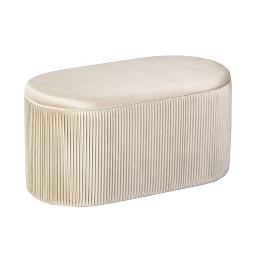 SHEHERAZADE OVÁLIS BÁRSONY ÜLŐKE TÁROLÓRÉSSZEL FÉNYES KRÉM