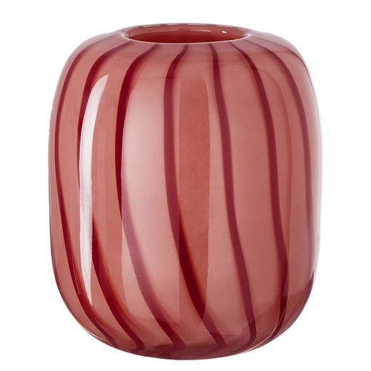 CANDY ÜVEG VÁZA, PASZTELL PIROS 14,2 CM