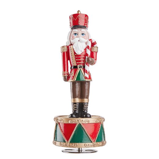 X-MAS ZENÉLŐ DEKORÁCIÓ, PIROS DIÓTÖRŐ 22CM