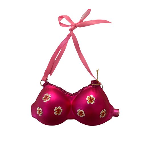 HANG ON ÜVEG KARÁCSONYFADÍSZ, PINK BIKINIFELSŐ