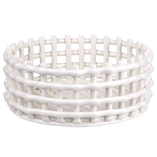 CRAFT KERÁMIA KOSÁR, FEHÉR Ø21CM