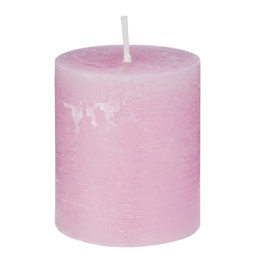 RUSTIC GYERTYA 8CM , RÓZSASZÍN