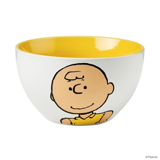 PEANUTS TÁLKA SÁRGA-FEHÉR, CHARLIE BROWN 600 ML