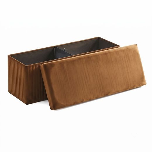 MALAGA ÖSSZEHAJTHATÓ TÁROLÓS PUFF 110 CM ,BARNA
