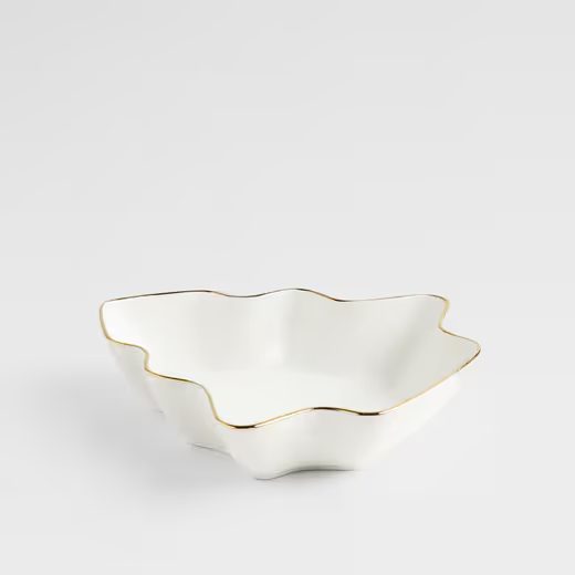 HOME & YOU TÁLKA ARANY SZEGÉLLYEL, 20X21CM, FENYŐFA