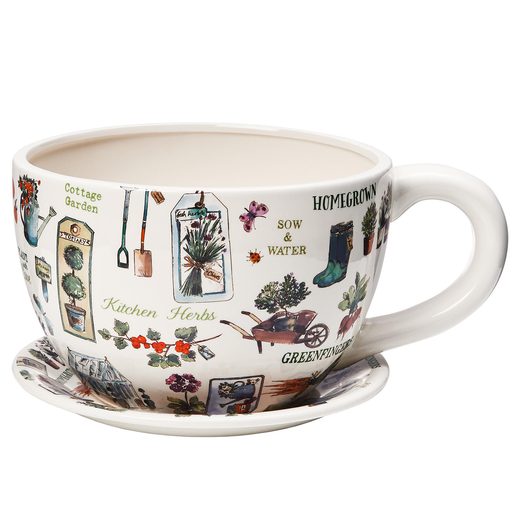 PLANT A CUP CSÉSZE ALAKÚ KASPÓ, KERTÉSZ MINTÁS