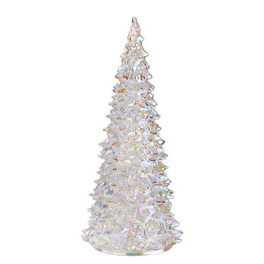 CRYSTAL LED ÜVEG FENYŐ 23 CM GYÖNGYHÁZ SZÍN