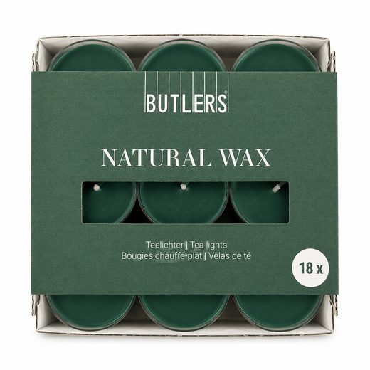 NATURAL WAX MÉCSES 18DB SÖTÉTZÖLD