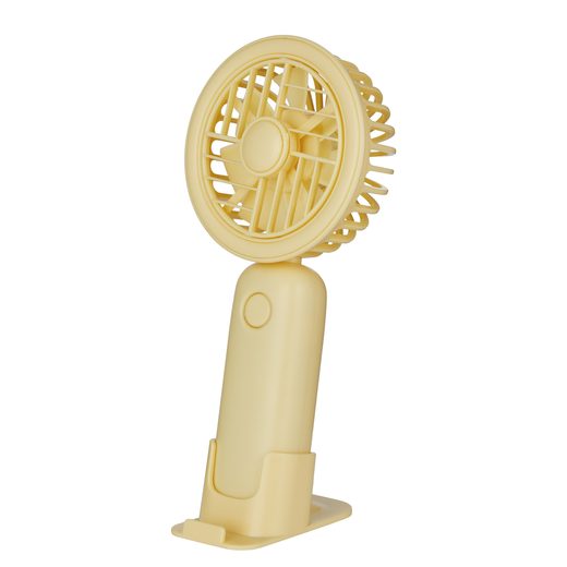 AIR WAVE KÉZI VENTILÁTOR TELEFONTARTÓVAL, SÁRGA