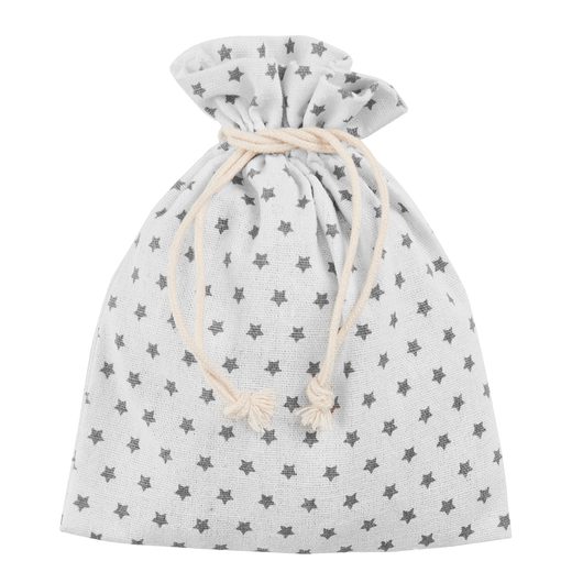 PACK-A-BAG ZSÁK FEHÉR/SZÜRKE CSILLAGOS 14X18CM