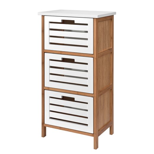 WHITE SANDS POLC, 3 FIÓKKAL 45X30X85CM