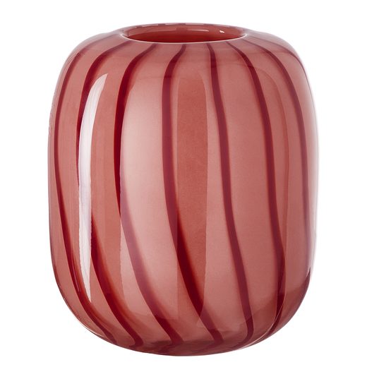 CANDY ÜVEG VÁZA, PASZTELL PIROS 14,2 CM