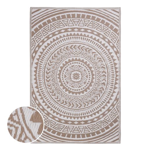 COLOUR CLASH KÜLTÉRI SZŐNYEG 180X118CM, BÉZS-FEHÉR