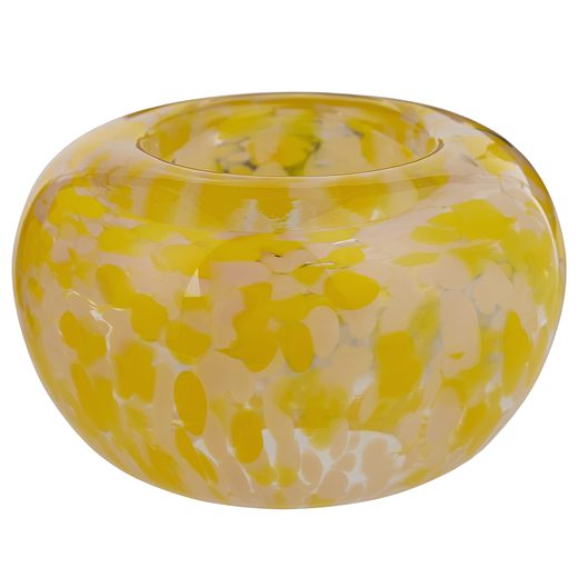 CONFETTI MÉCSESTARTÓ Ø 9 CM, SÁRGA-RÓZSASZÍN