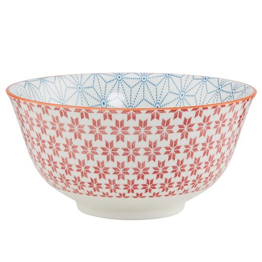 ORNAMENTS TÁLKA 520 ML, PIROS-KÉK