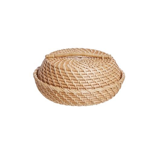 RONDA RATTAN KOSÁR FEDÉLLEL Ø 20CM