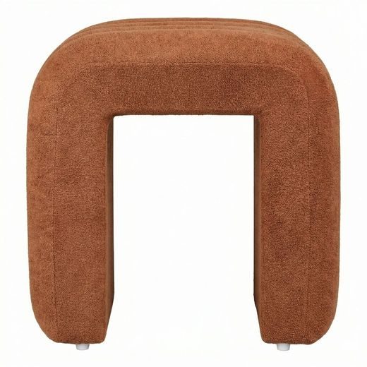 CHENILLE PUFF 40CM ,TERRAKOTTA