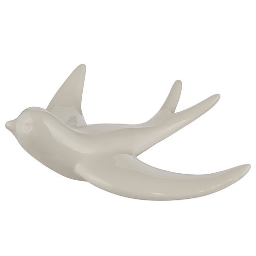 SUMMER KERÁMIA DEKORÁCIÓ FECSKE, FEHÉR