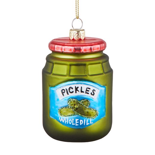 HANG ON ÜVEG KARÁCSONYFADÍSZ, SAVANYÚ UBORKA