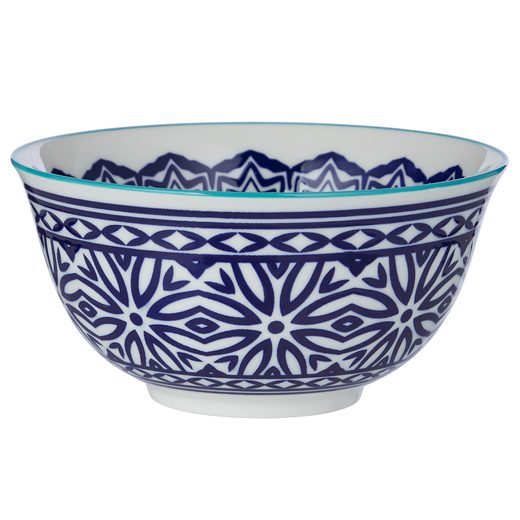 ORNAMENTS TÁLKA 520 ML, KÉK-FEHÉR