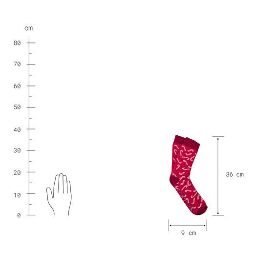 COZY SOCKS ZOKNI PIROS CANDY CANE 35-38