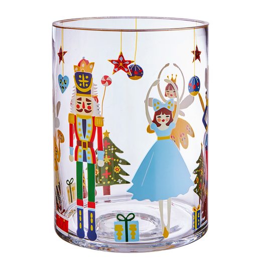 CHRISTMAS DELIGHT ÜVEG SZÉLFOGÓ 20 CM , DIÓTÖRŐ