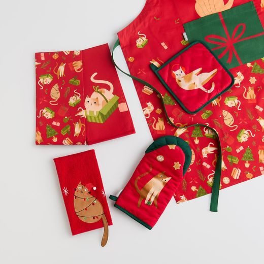 HOME & YOU KÖTÉNY 70X85CM, KARÁCSONYI CICÁK