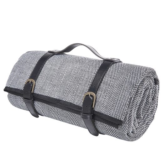 WANDERLUST PIKNIK TAKARÓ, SZÜRKE HALSZÁLKAMINTÁS 150 X 200CM