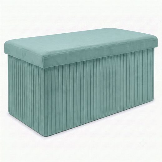 MALAGA ÖSSZEHAJTHATÓ TÁROLÓS PUFF 76 CM ,MENTA