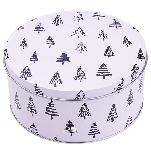 COOKIE JAR FÉM TÁROLÓDOBOZ, FENYŐFA Ø16,7 CM