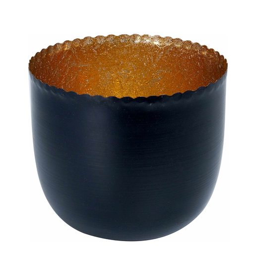 DELIGHT MÉCSESTARTÓ FEKETE/ARANY 10CM