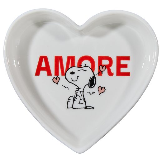 PEANUTS SZÍV ALAKÚ TÁLKA 10,3 CM , AMORE