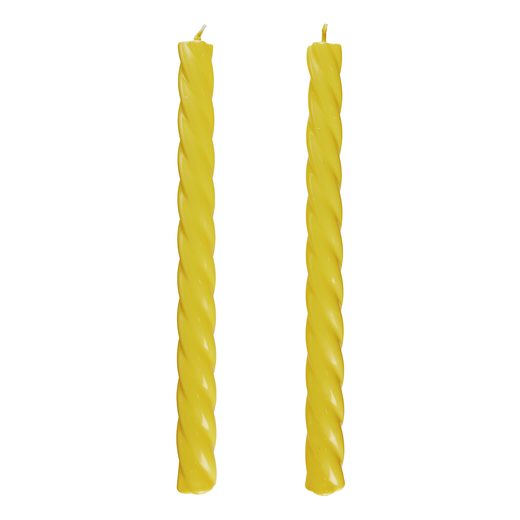 TWISTED GYERTYA SZETT 2 DB , FÉNYES SÁRGA