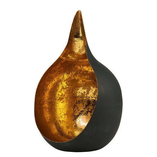 DELIGHT MÉCSESTARTÓ FEKETE-ARANY, 20CM