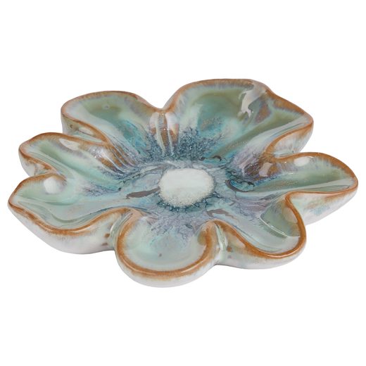 BLUE BLISS KERÁMIA FALI DEKORÁCIÓ Ø 21 CM , ZÖLD