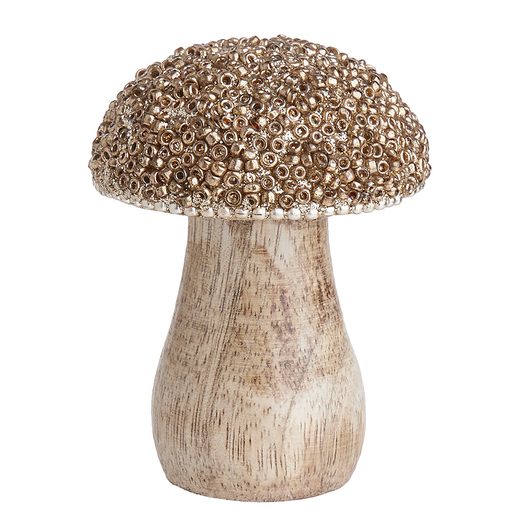 HARVEST LOVE MANGÓFA DEKORÁCIÓ ARANY GYÖNGYÖKKEL 7CM