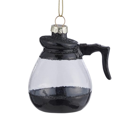 HANG ON  ÜVEG KARÁCSONYFADÍSZ, KÁVÉSKANNA