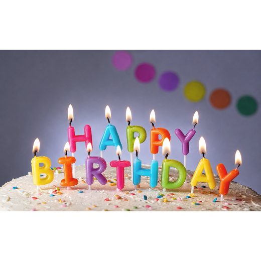 HAPPY BIRTHDAY SZÍNES GYERTYA SZETT