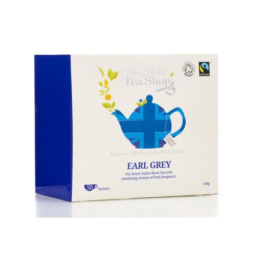 ENGLISH TEA SHOP BIO EARL GREY TEA, UNION JACK 50 FILTER