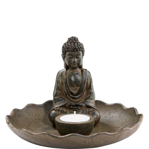 BUDDHA MÉCSESTARTÓ TÁL 18.5CM