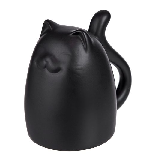 CAT CICA FORMÁJÚ DEKORÁCIÓ FEKETE, 14 CM