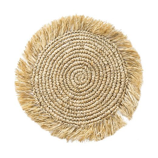 RAFFIA ÉTKEZÉSI ALÁTÉT ROJTOKKAL, NATÚR Ø41CM