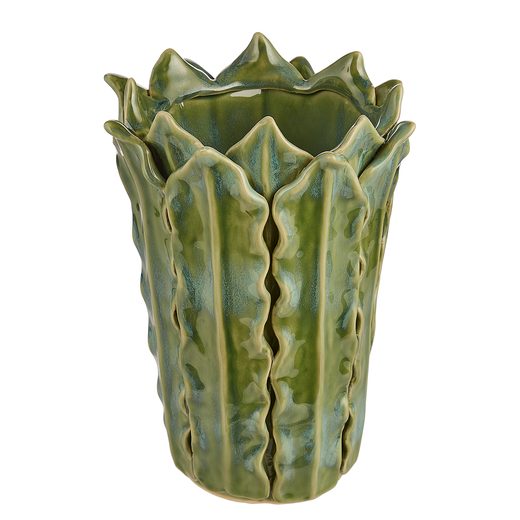 GAIA KERÁMIA VÁZA, ZÖLD 23 CM