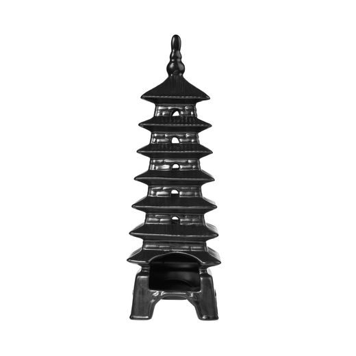 PAGODA MÉCSESTARTÓ FEKETE 34,5CM