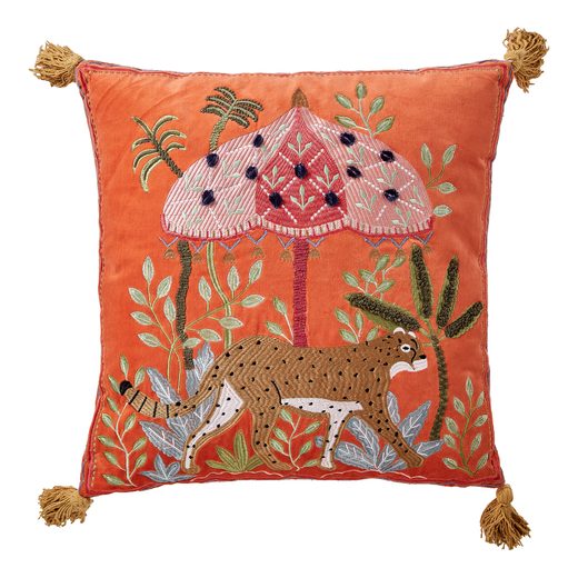 BOHEMIAN PÁRNA HÍMZÉSSEL, TIGRIS 50 X 50 CM