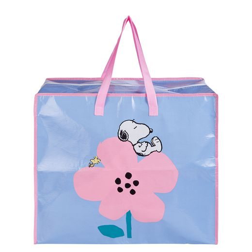 BAG ATTACK ÓRIÁSTÁSKA, SNOOPY VIRÁGGAL, VILÁGOSKÉK